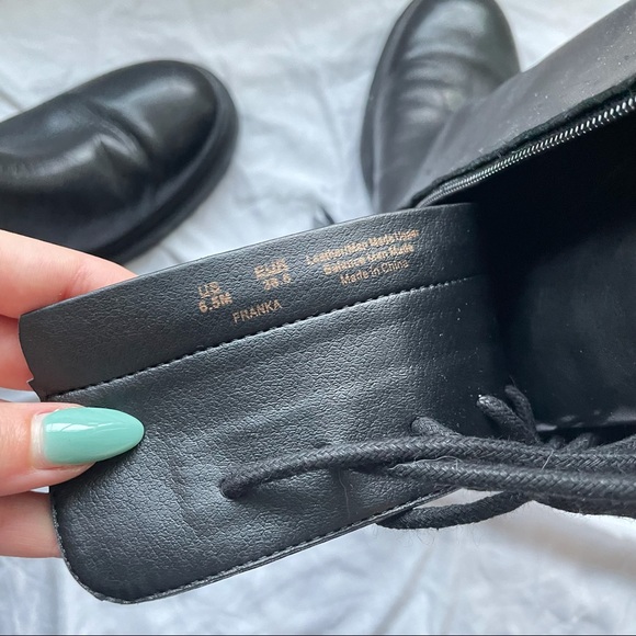 Sam Edelmen Franka Black Lace up Back Boots Size 6.5 - Picture 7 of 8